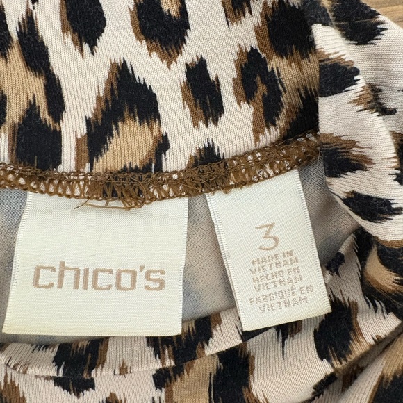 Chico's Brown and Black Animal Print Midi Dress - Picture 3 of 3